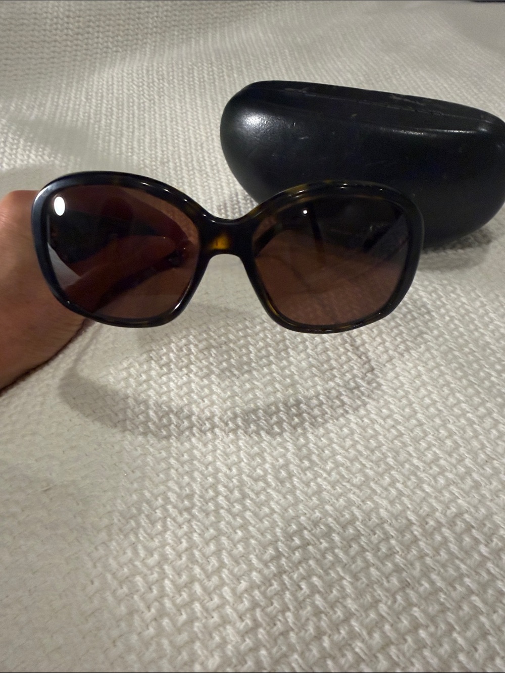 Prada Brown Tortoiseshell Women's Oversized polarized Sunglasses